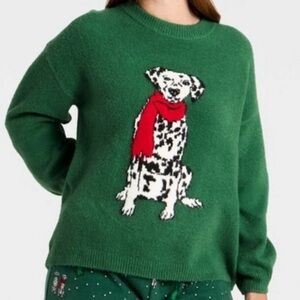 Wondershop Women's Dalmatian Sweater Soft Green Size L